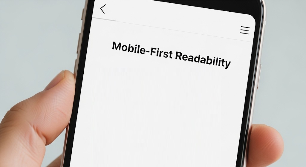 User Experience & Navigation Mobile First Readability